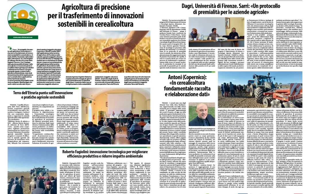 Cerealicoltura. Speciale EOS su Dimensione Agricoltura di febbraio 2025, i risultati del progetto